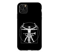 Custodia per iPhone 11 Pro Max Cornet Marching Band Da Vinci Trombettista Vintage