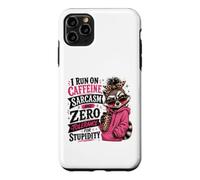 Custodia per iPhone 11 Pro Max Corro sul sarcasmo della caffeina e tolleranza zero per la stupidità