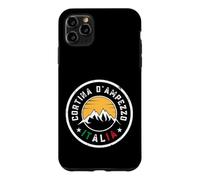 Custodia per iPhone 11 Pro Max Cortina d'Ampezzo Italia Retro Emblema Bandiera Italiana