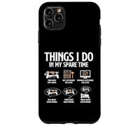 Custodia per iPhone 11 Pro Max Cose che faccio nel mio tempo libero - Tornio per la lavorazione del legno Tornitura del legno