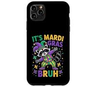 Custodia per iPhone 11 Pro Max Costume da giullare Mardi Gras Bruh Raccoon