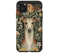Custodia per iPhone 11 Pro Max Cottage floreale da giardino con levriero italiano rosso fulvo