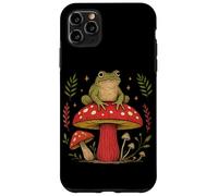 Custodia per iPhone 11 Pro Max Cottagecore - Rana sui funghi Amphibian Estetica Rospo Amante