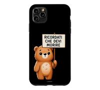 Custodia per iPhone 11 Pro Max Cover Orso Ricordati Che Devi Morire Divertente Citazione