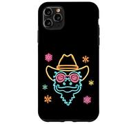 Custodia per iPhone 11 Pro Max Cowboy Yak Face Occhiali da sole invernali con grafica occidentale rosa fresco