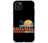 Custodia per iPhone 11 Pro Max Cozumel Messico Vintage Sunset Island