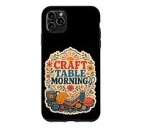 Custodia per iPhone 11 Pro Max Craft Table Morning cucito filato hobby