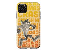 Custodia per iPhone 11 Pro Max Crash Bandicoot Repeating Typography Retro Video Game
