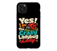Custodia per iPhone 11 Pro Max Crazy Ladybug Lady Gardener Insetto Umorismo
