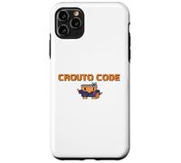 Custodia per iPhone 11 Pro Max CROUTO CODE AI Strumento Illustrazione AI Agente Esecutivo Binario Stile Hacker Dot Painting G PT
