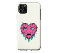 Custodia per iPhone 11 Pro Max Crying Heart Tattoo - Traditional Old School Tattooed Inked