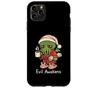 Custodia per iPhone 11 Pro Max Cthulhu Morning Coffee Evil Awakens Divertente Carino Cosmic Horror