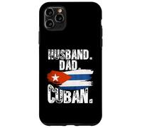 Custodia per iPhone 11 Pro Max Cuba Flag Pride DNA Cuban Husband Dad Love Proud Fathers Day