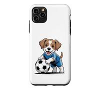 Custodia per iPhone 11 Pro Max Cucciolo di cane carino che gioca a calcio