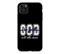 Custodia per iPhone 11 Pro Max Cuore carino con scritta in lingua inglese "God Is Good All The Time"