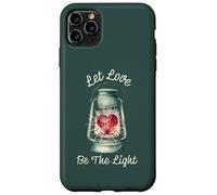 Custodia per iPhone 11 Pro Max Cuore lascia che l'amore sia luce per gentilezza brillare luminoso San Valentino