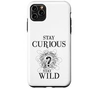 Custodia per iPhone 11 Pro Max Curious Stay Wild Question Mark Scribble Inspirational Love