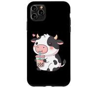 Custodia per iPhone 11 Pro Max Cute Cow Bubble Tea Kawaii Anime Cows Lover Girls