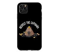 Custodia per iPhone 11 Pro Max Cute Kids Mens Womens Oranges Meme Lover Respect Capybara