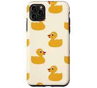 Custodia per iPhone 11 Pro Max Cute Yellow Rubber Duck Little Bath Toy Black
