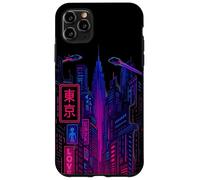 Custodia per iPhone 11 Pro Max Cyberpunk Cityscape design per i seguaci di sci fi