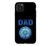 Custodia per iPhone 11 Pro Max Dad The Man Myth Legend Cool Nautical Compass Festa del papà