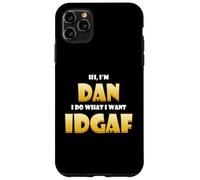 Custodia per iPhone 11 Pro Max Dan Costume IDGAF Cute Personalized First Name Daniel/Dan