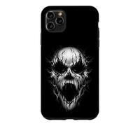 Custodia per iPhone 11 Pro Max Dark Horror Skull Face Arte gotica da incubo