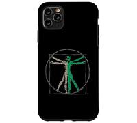 Custodia per iPhone 11 Pro Max DaVinci Vitruvian Uomo con UFO UAP Alien Science Design