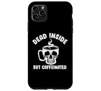 Custodia per iPhone 11 Pro Max Dead Inside But Caffeinated Skeleton Coffee Lover Baristas