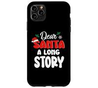 Custodia per iPhone 11 Pro Max Dear Santa A long Story Funny Christmas Xmas