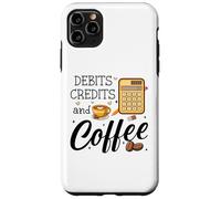 Custodia per iPhone 11 Pro Max Debits Credits & Coffee Cup Funny Accountant It's Tax Season