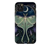 Custodia per iPhone 11 Pro Max Design Art Nouveau Luna Moth Moon Morning Glory