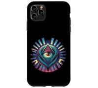 Custodia per iPhone 11 Pro Max Design con simbolo del triangolo dell'occhio che vede tutto