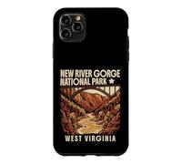 Custodia per iPhone 11 Pro Max Design vintage del New River Gorge National Park West Virginia