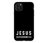 Custodia per iPhone 11 Pro Max Deuteronomio 6:4 6 4 Fede Dio Gesù Cristiano Dio Israele