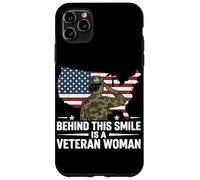 Custodia per iPhone 11 Pro Max Dietro questo sorriso è una donna veterana bandiera militare orgoglio USA