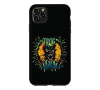 Custodia per iPhone 11 Pro Max Dilofosauro veleno tossico al neon di Jurassic Park