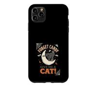 Custodia per iPhone 11 Pro Max Dimentica le caramelle Dammi un gatto Moon Ghost Halloween