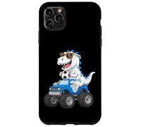 Custodia per iPhone 11 Pro Max Dinosauro di calcio Monster Truck Graphic per ragazzi