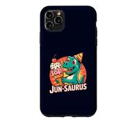 Custodia per iPhone 11 Pro Max Dinosauro Gelato Giugno Festa di Compleanno Jun-Saurus Pun