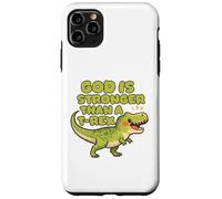 Custodia per iPhone 11 Pro Max Dio è più forte di un Trex Cute Dino Kids Christianity