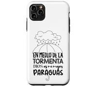 Custodia per iPhone 11 Pro Max Dios es mi paraguas en medio de la tormenta