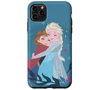 Custodia per iPhone 11 Pro Max Disney Frozen Anna ed Elsa Sister Hug Slate Blue