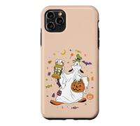 Custodia per iPhone 11 Pro Max Disney Goofy Halloween Ghost Trick-or-Treat Icons