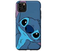 Custodia per iPhone 11 Pro Max Disney Lilo and Stitch - Cucitura a punto carino, colore: grigio ard