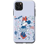 Custodia per iPhone 11 Pro Max Disney Minnie Mouse USA Americana Collage 4th of July 250th