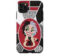 Custodia per iPhone 11 Pro Max Disney Villains Kawaii Cute Crudelia