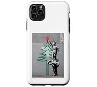 Custodia per iPhone 11 Pro Max Divertente albero di Natale Banksy Street Art Graffiti PAPL14749