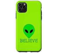 Custodia per iPhone 11 Pro Max DIVERTENTE ALIENO PICCOLO UOMO VERDE CREDERE